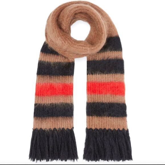 💗NWOT💗Burberry Graphic Stripe Mohair Silk Scarf - Picture 9 of 9